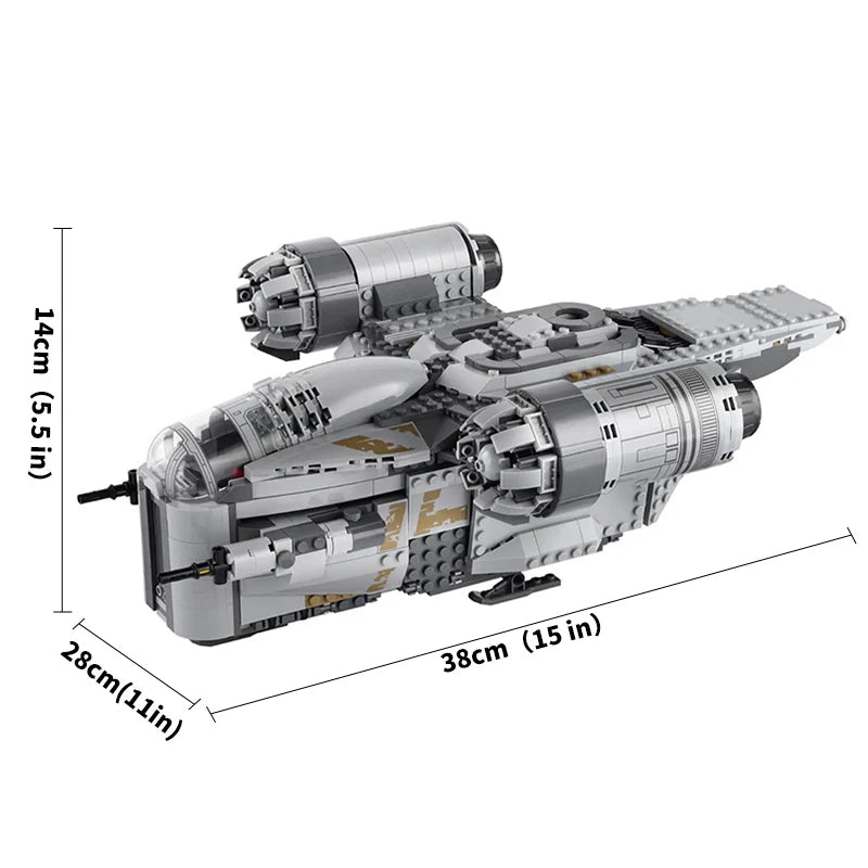 Décennie S De Construction Exclusifs Razored Crest Pour Enfants, Briques, Jouets Étoiles, Cadeaux De Noël, 1023 Pièces, 75292
