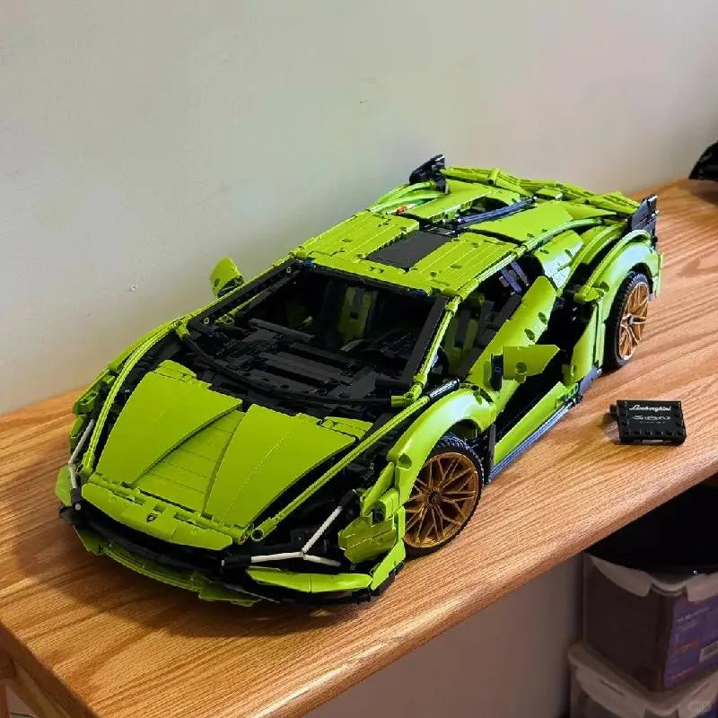 3696Pcs Super Car Blocks Set Lambo Bricks Sports Car Model Kids Adults Party Supplies Birthday Christmas Gifts Compatible 42115